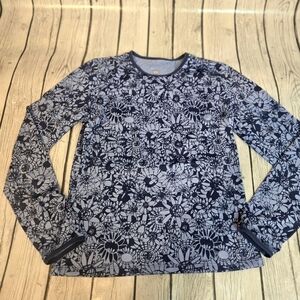 Patagonia Capilene Midweight Base Layer Long Sleeve Top Thermal Womens S Floral